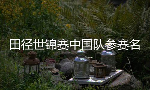 田徑世錦賽中國隊(duì)參賽名單公布 黑龍江運(yùn)動(dòng)員錢海峰、郭龍宇入選