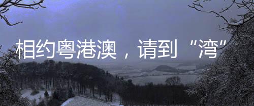 相約粵港澳，請(qǐng)到“灣”里來(lái)——寫(xiě)在十五運(yùn)會(huì)開(kāi)幕倒計(jì)時(shí)100天之際